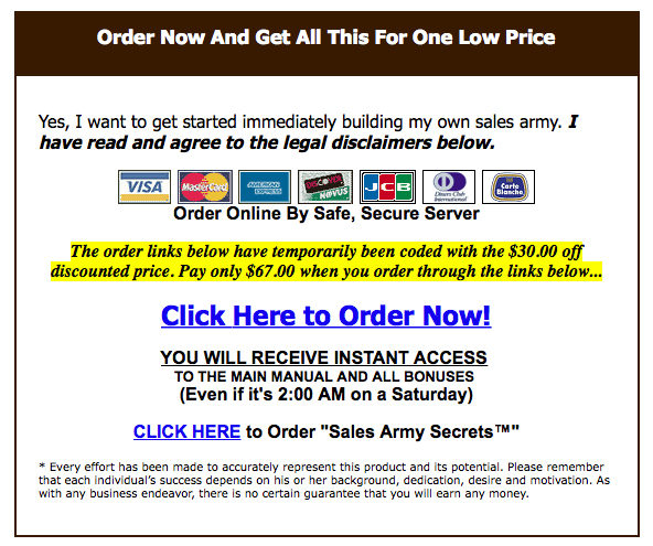 Buy Affiliate Sales Army Now!